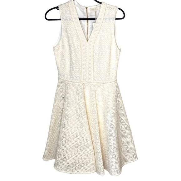 Maje Paris Guipure Crochet Lace Dress - Reinette Fit-and-Flare Dress - Picture 7 of 16